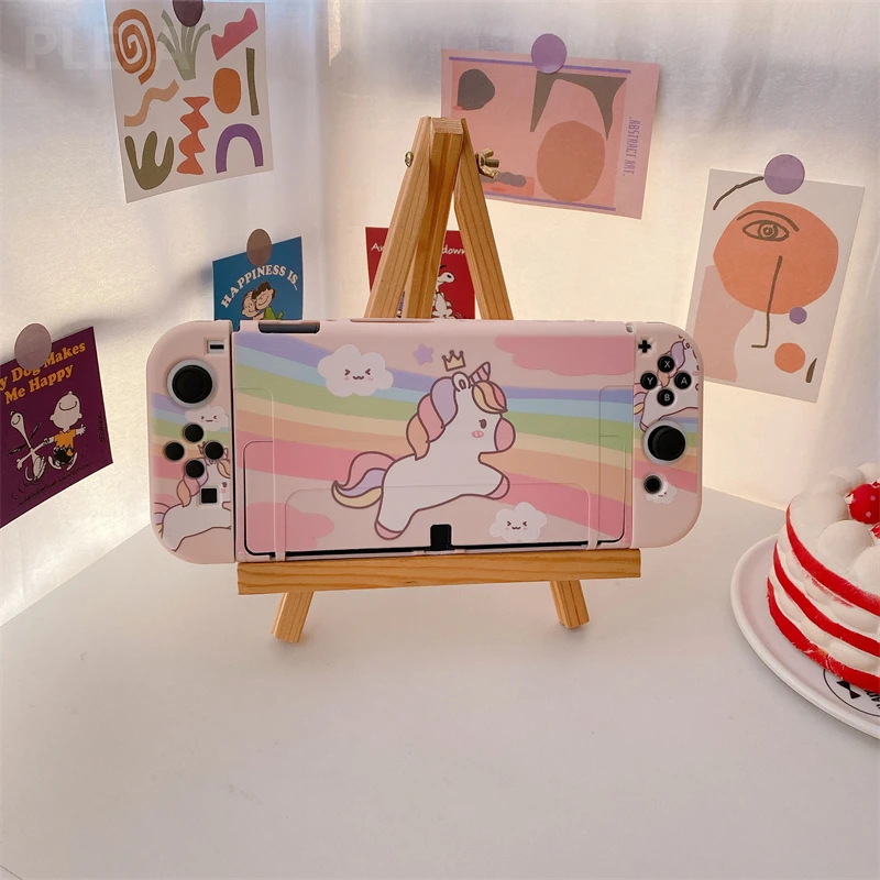 Милый мультяшный Единорог чехол для игровой консоли s Nintendo переключатель OLED NS NX
