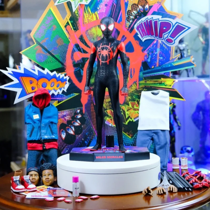 

Genuine Marvel Spider-man Miles Morales Anime Action Figur1/6 Mms567 Into The Spider-verse Figurine Doll Decoration Model Gift