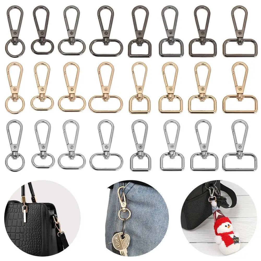 

5pcs Metal Bags Strap Buckles Lobster Clasp Collar Carabiner Snap Hook 13/15/20/25mm DIY KeyChain Bag Part Accessories