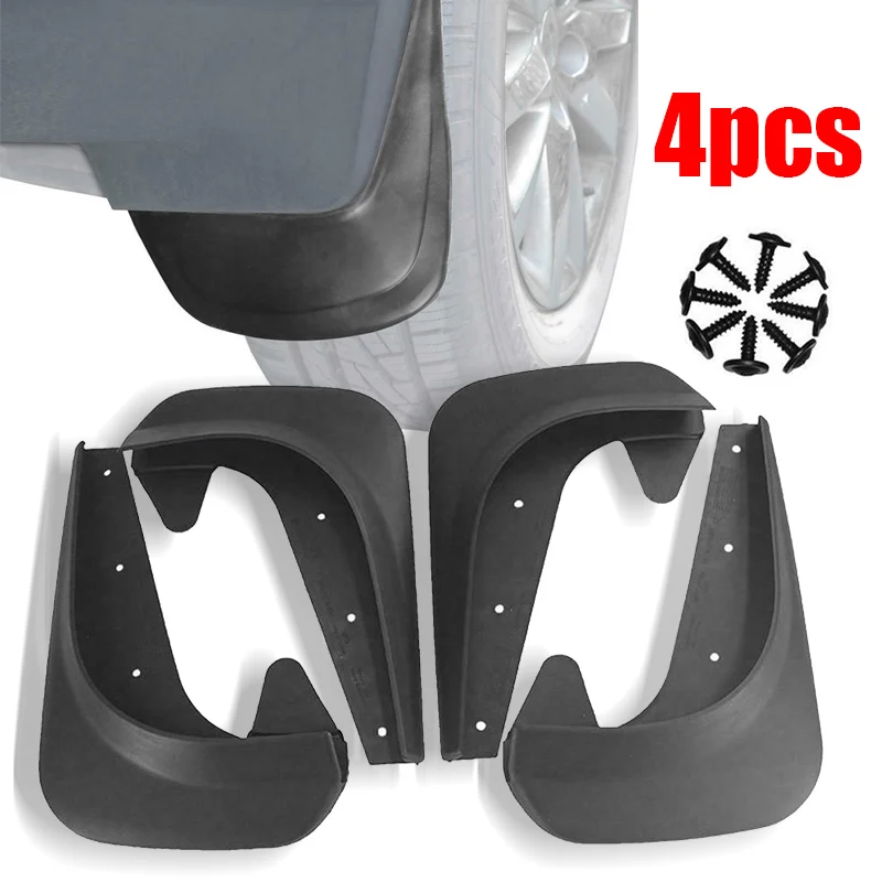

4Pcs Black EVA Plastic Car Mud Flaps Splash Guards Front Rear Fender Universal Fender Mudflaps