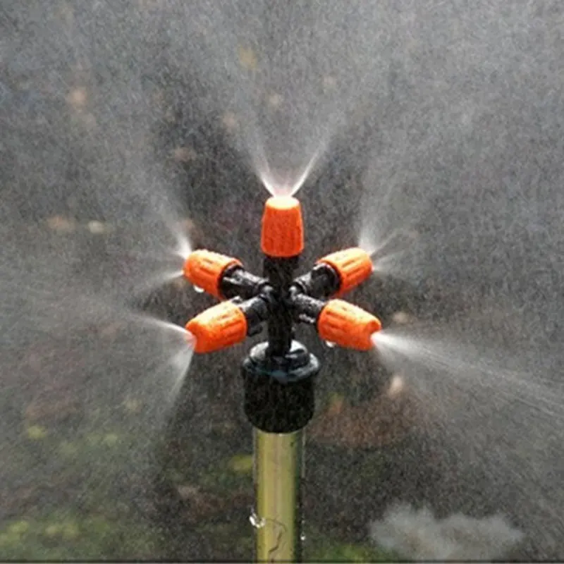Garden Sprinklers Automatic Watering Grass Lawn 360 Degree Circle Rotating Water Sprinkler 5 Nozzles Garden Pipe Hose images - 6
