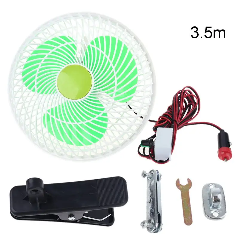 

12V SUV Car Stepless Speed Air Cooling Fan Strong Wind Automobile Vehicle Oscillating Swing Clip Fan Car Vehicle