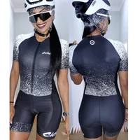 ciclopp vrouwen triathlon korte mouwen wielertrui sport pak schaatspak mountainbike fietsen jumpsuit mujer ciclismo maillot