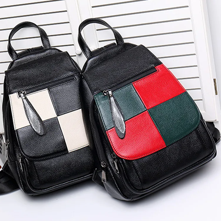 

2022 New Design Women's Bag Leather Bag Backpack Large Capacity High Quality