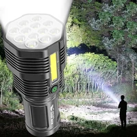 strong powerful led flashlight tactical torch usb rechargeable 4 modes waterproof lamp ultra bright lantern camping fishing