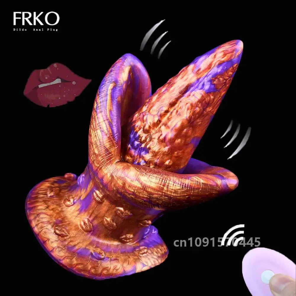 FRKO Мягкий силиконовый монстр лизание языка беспроводной вибратор стимулятор