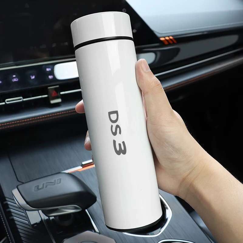 

500ML Smart Digital Thermos Cup For Citroen DS3 Intelligent temperature display water bottle insulation vacuum thermos bottle
