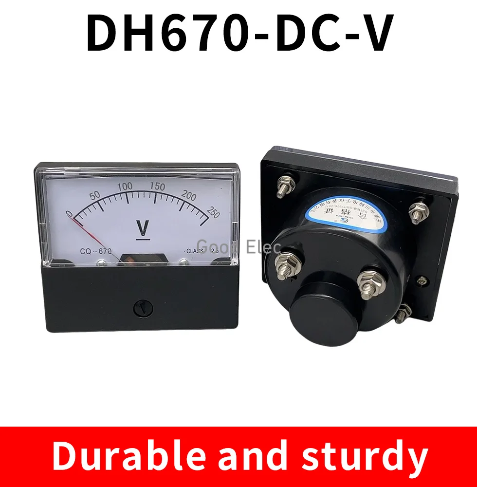 DH-670 DC-V 5V 10V 15V 20V 30V 50V 100V Указатель Аналоговый Вольтметр постоянного тока 70*60mm
