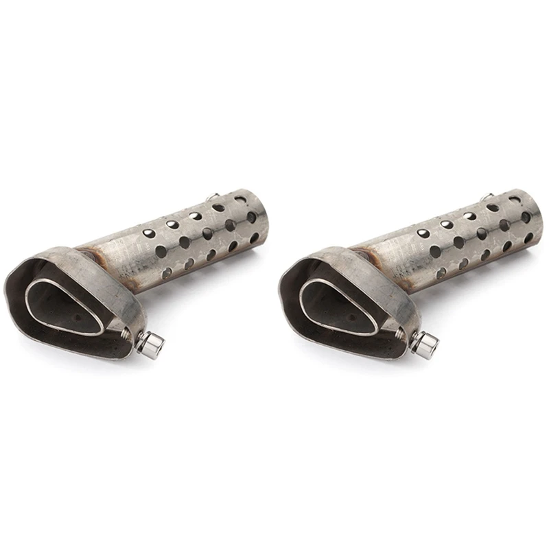

2X Motorcycle Hexagonal Exhaust Muffler Adjustable Pipe DB Baffle Adjustable Muffler Tail Pipe