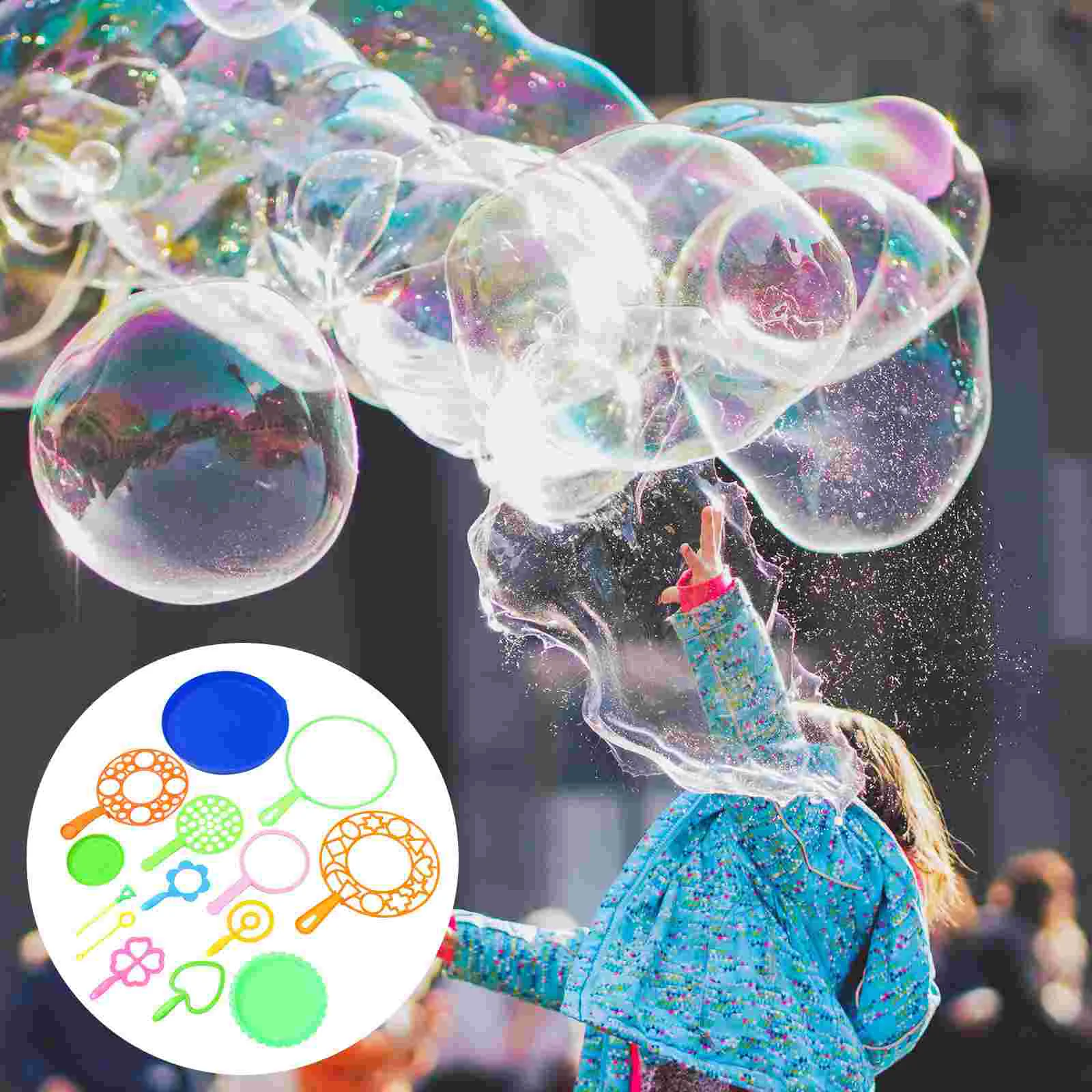 

14pcs Interesting Colorful Bubble Wand Set Party Favors For Kids Outdoor Children