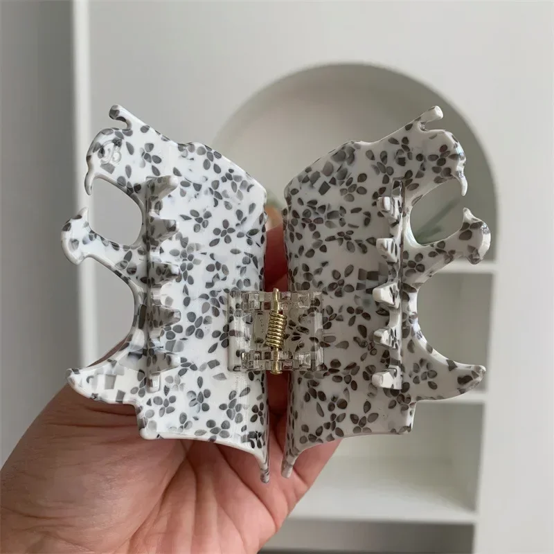 Креативный дизайн заколки для волос из ацетата с головой леопарда мультяшные