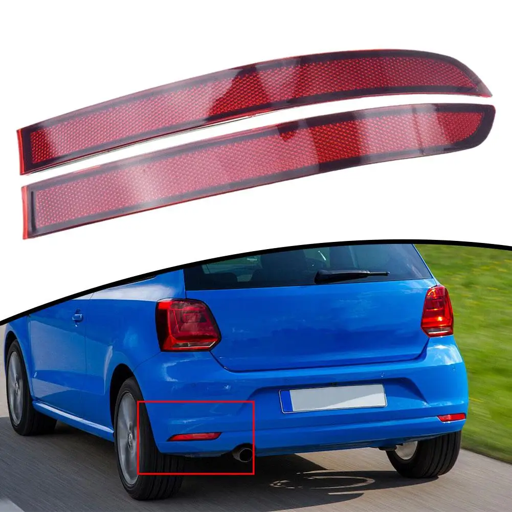 1 Pcs Rear Bumper Light Reflector For Volkswagen Touan Touran Rear Reflector Anti Rear Collision Light Warning Device Fake H8X1