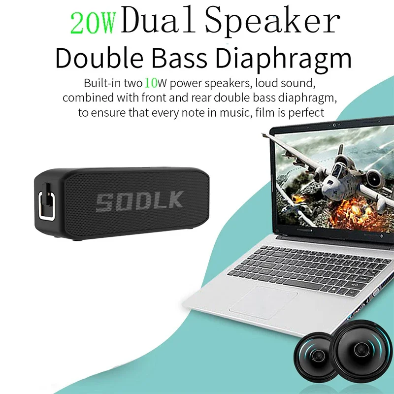 Фото Портативная водонепроницаемая дешевая Bluetooth-колонка SODLK TX5, мини-колонка для диджеев, Bluetooth-колонка для улицы, индивидуальный дизайн, OEM. №3