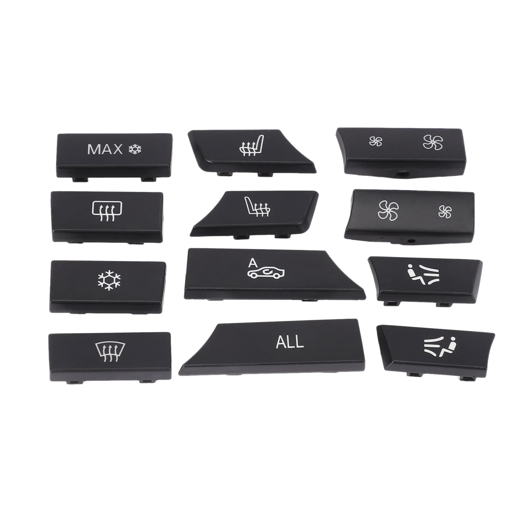 

12Pcs Car Auto Air Conditional Button Key Caps A/C Heater Switch Kit Car-Styling For Bmw F10 F07 F02 5 7 Series