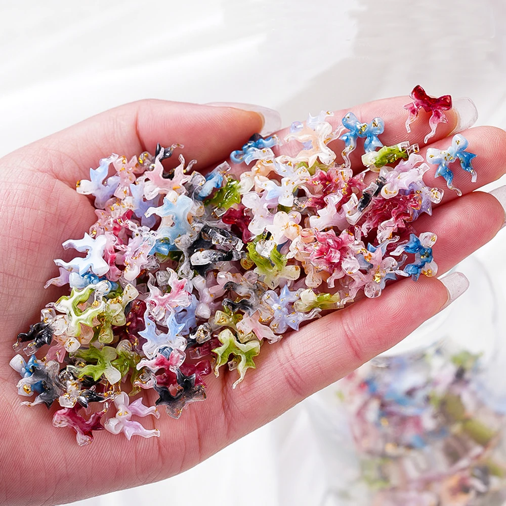 50 шт. полимерная неровная лента для ногтей искусственная 3D блестящая золотая