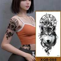temporary tattoo stickers snake bear owl fox mermaid tiger wolf lion king men women girl arm body chest fake body leg art tatoo