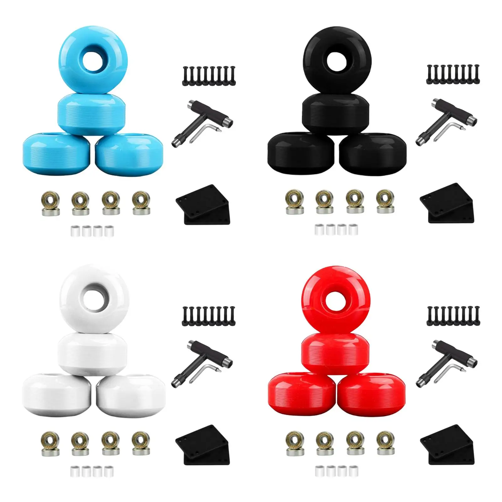 

Набор колес для скейтборда из искусственной кожи, жесткость 52x32 мм, 100 А, стабильный тихий удар, 4 шт.