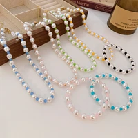 south korea east gate simple pearl necklace bracelet design feeling versatile temperament clavicle chain ins wind fashion collar