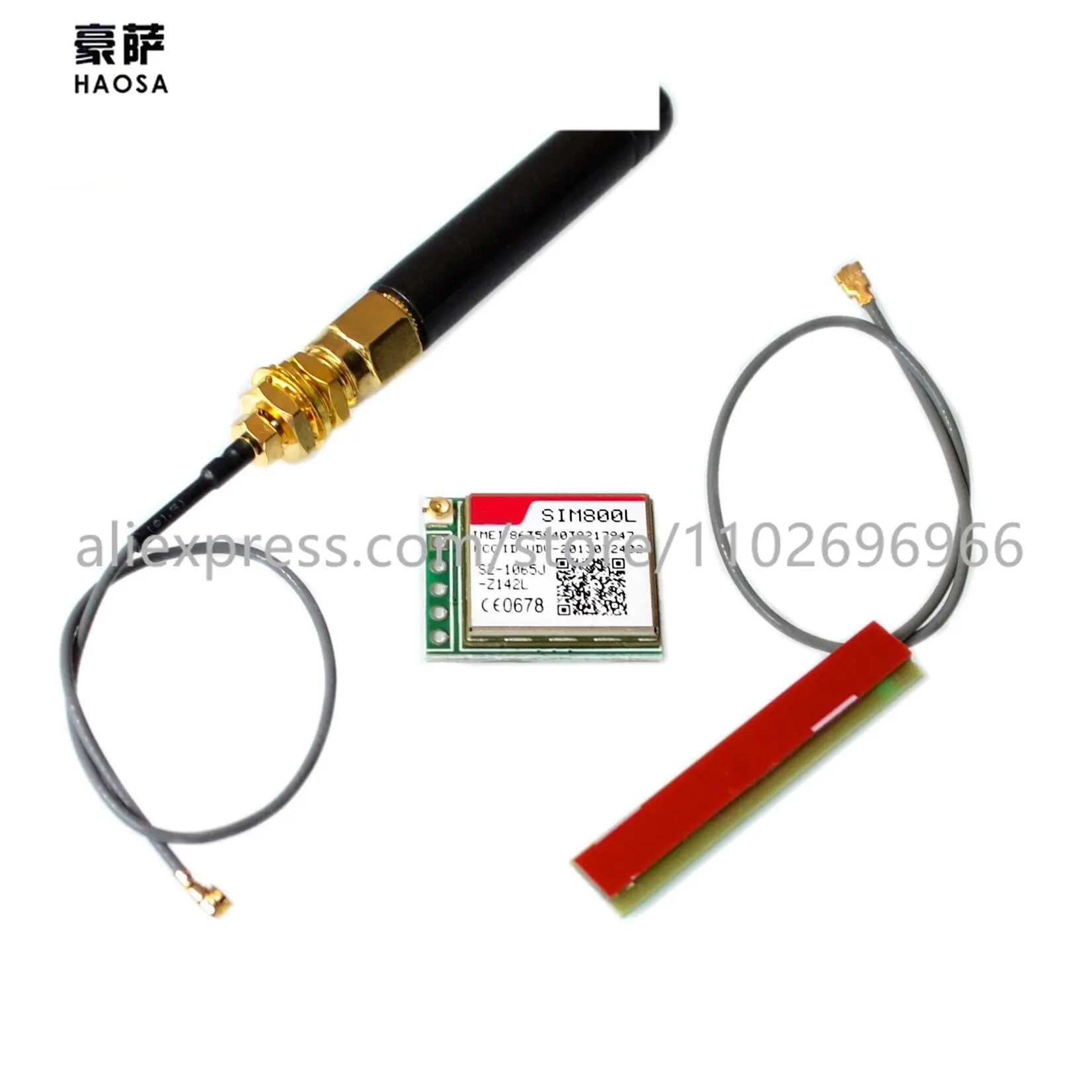 

10PCS/LOT SIM800L Wireless GSM GPRS MODULE Quad-Band W/ Antenna Cable Cap