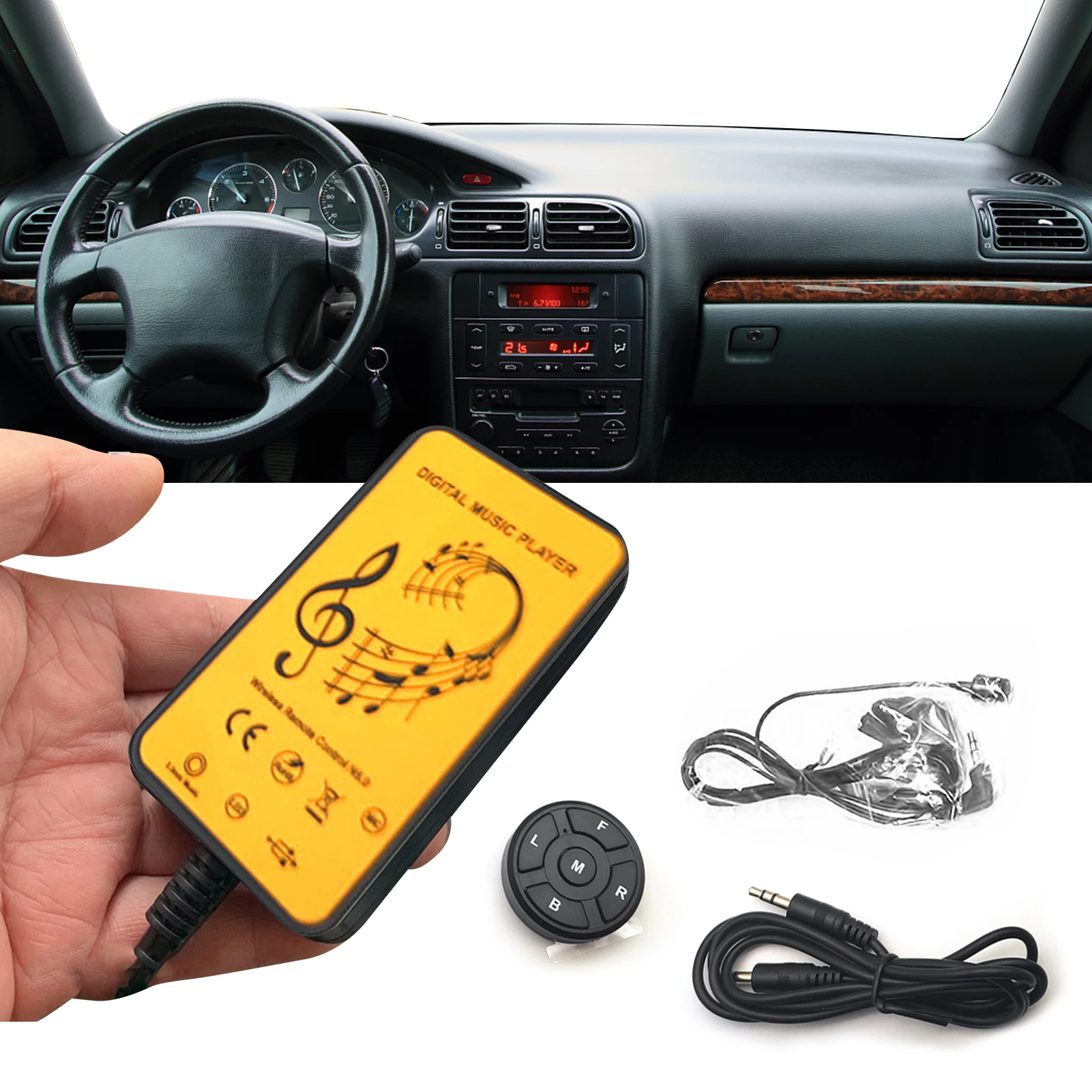 

12V Wireless Audio RCA Decoding Board Module Wireless Car USB Mp3 Player Audio Digital Decoding TF Card Slot / FM / Remote