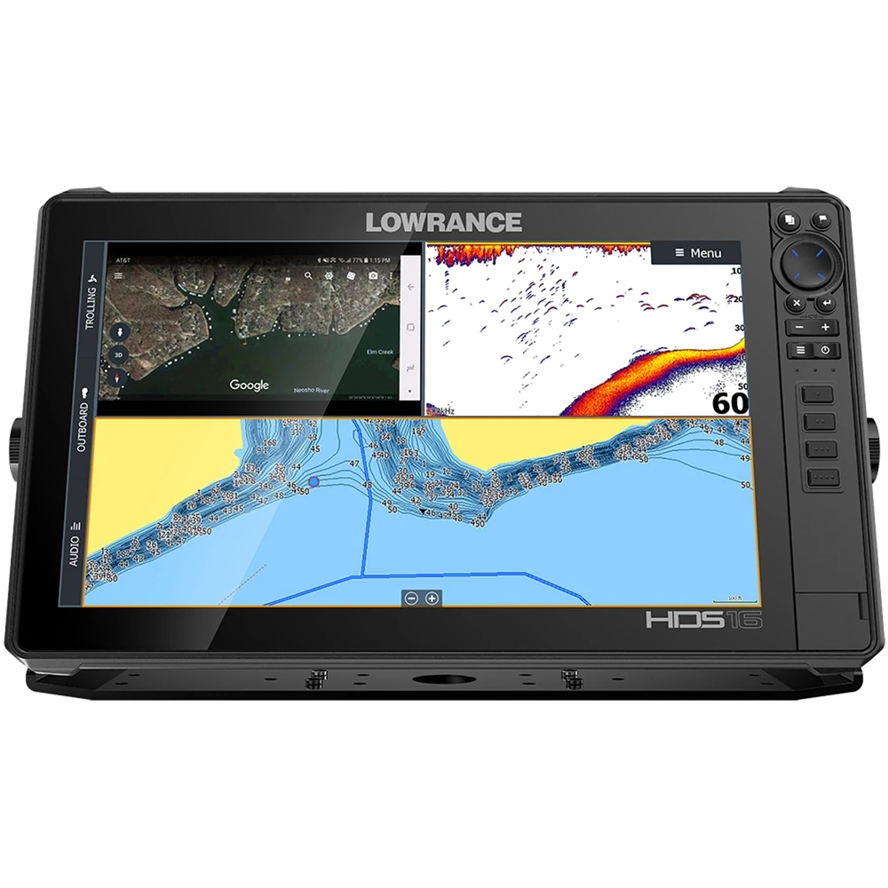 

100% ORIGINAL HDS-16 LIVE W/ACTIVE IMAGING 3-IN-1 TRANSOM MOUNT & C-MAP PRO CHART Fish Finders