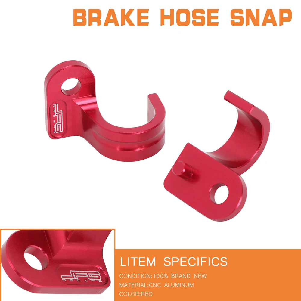 

For Honda XR250R XR250L XR600R CR80R XR650L XR400R CR85R VTR1000F CNC Motorcycle Brake Line Hose Snap Clamps