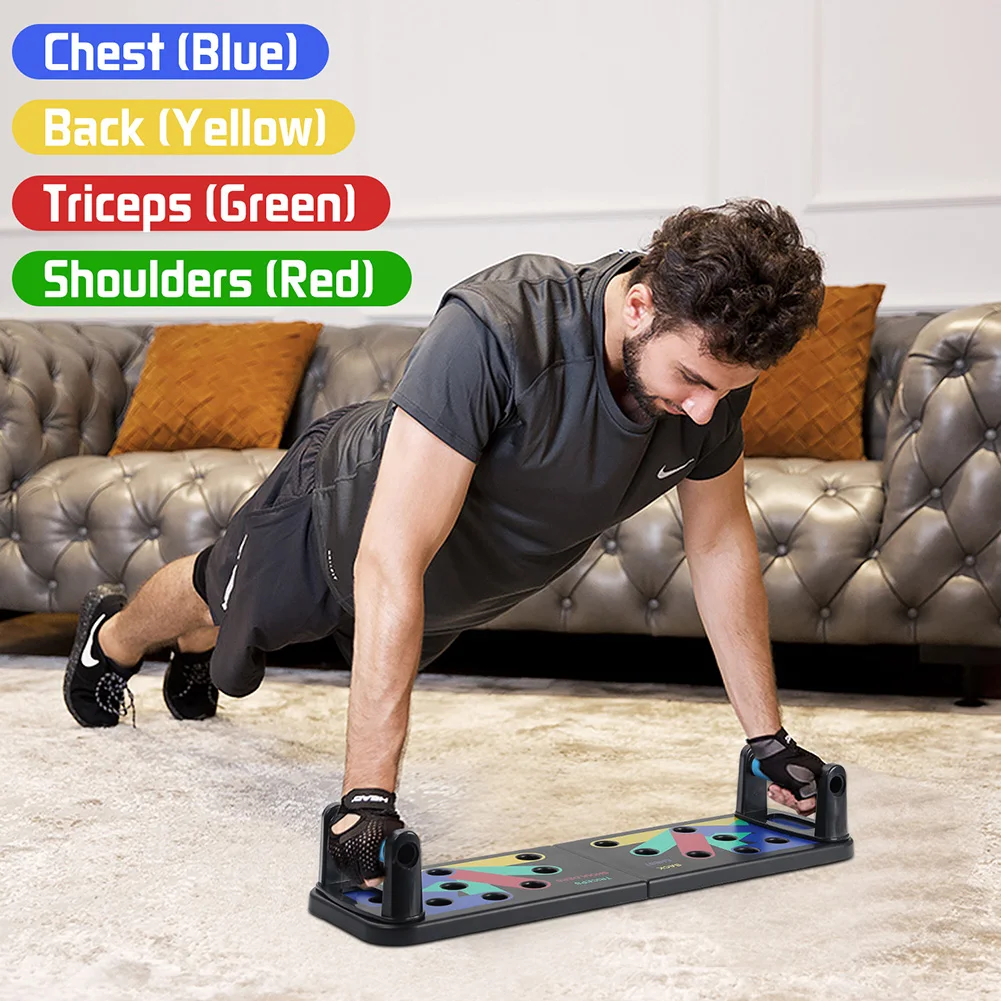 

9 in 1 Push-Up Rack Board Training Sport Workout Fitness Gym Equipment Push Up Stand for ABS Abdominal Muscle Building Exercise