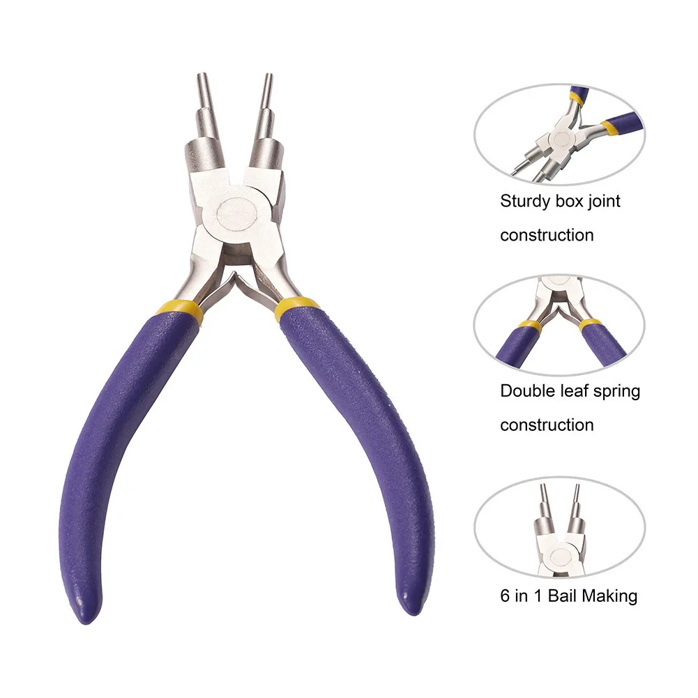 

Carbon Steel Round Nose Pliers Diy Nickel Iron Pliers Wholesale Hand Tools Jewelry Accessories Production Six-section Pliers