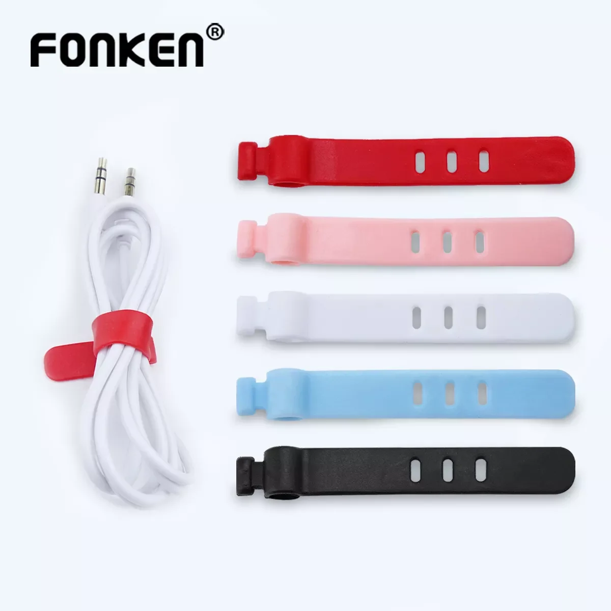 

Cable Organizer Clips Silicone Cable Management Desktop Wire Manager Cord Holder USB Charging Data Line Bobbin Winder Marker