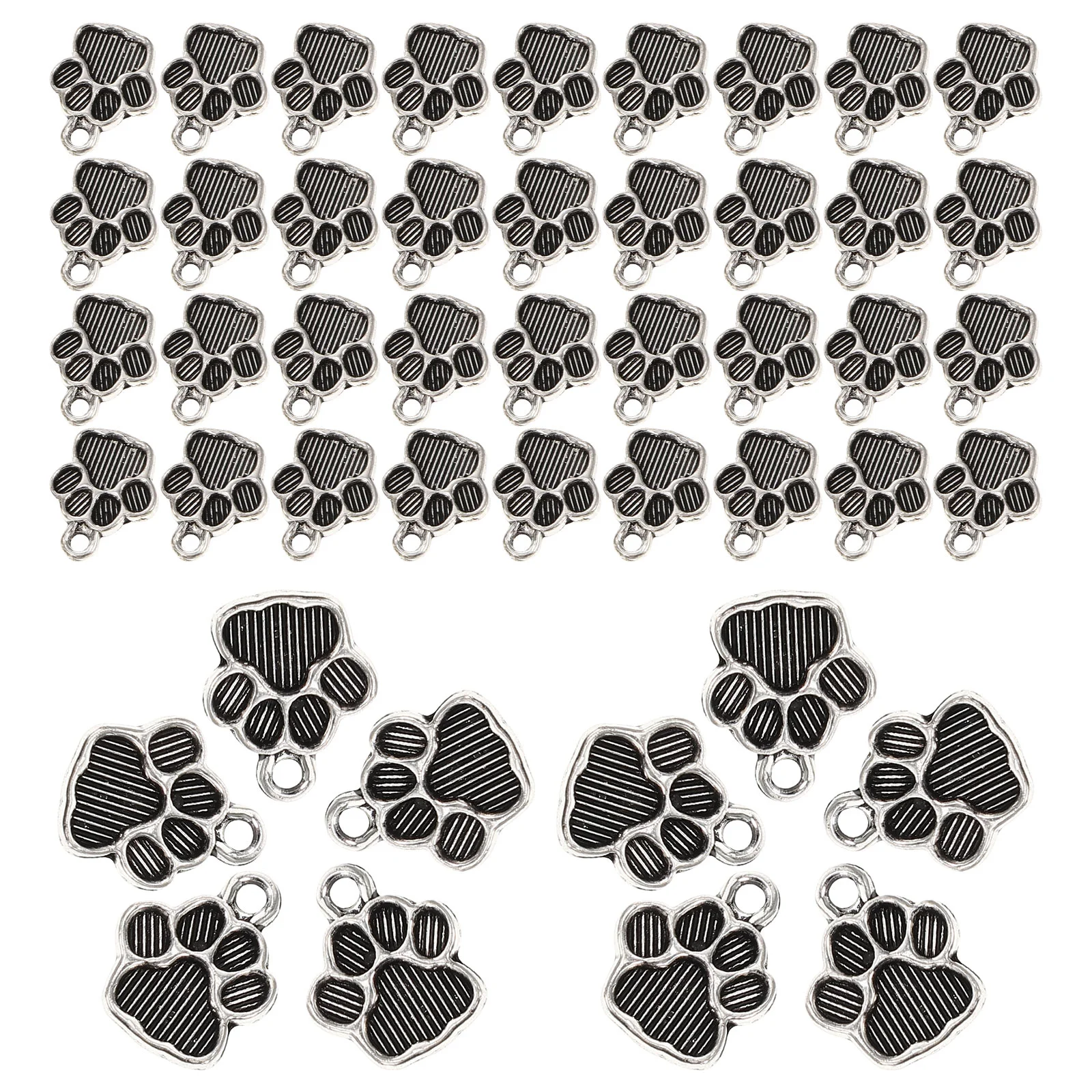 

100pcs Metal Dog Paw Charms Jewelry Making Pendants Necklace Bracelet DIY Charms