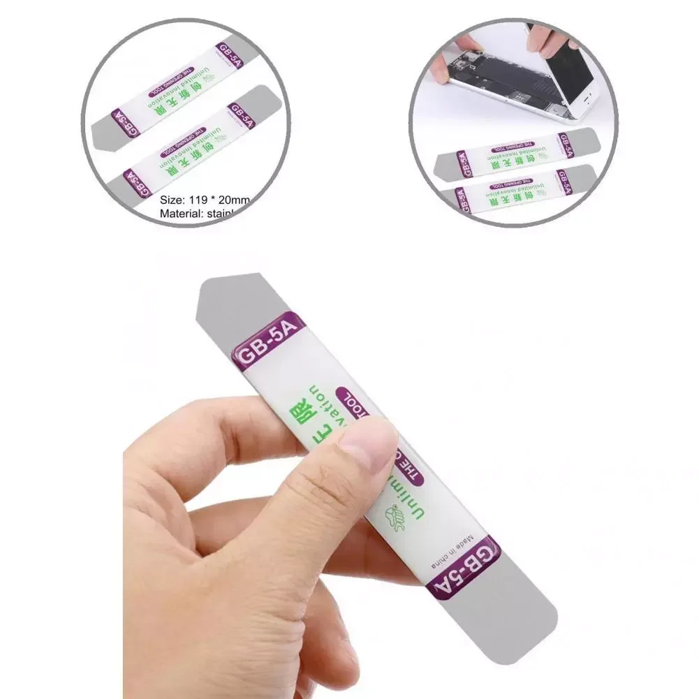 

Silver Color 2Pcs Practical Practical Durable Phone Opening Tool Compact Phone Opener Ultra-thin for Home