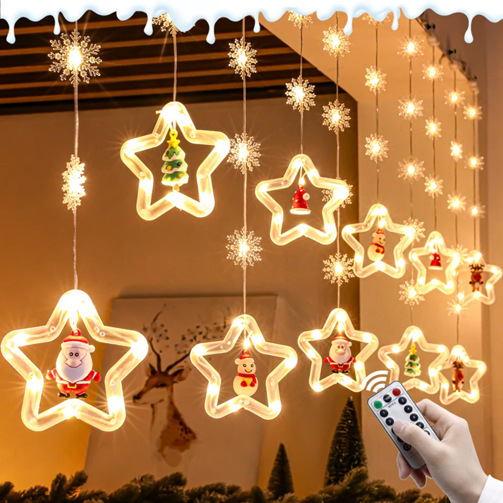 

120 Led Christmas Lamp Energy Saving 8 Mode Fairy Lights Easy Installation Create Warm Atmosphere for Home Festive Party Decor