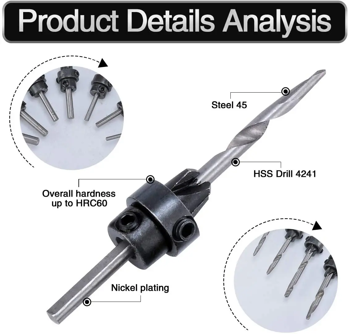 Рисунок 5 - Набор зенкеров для деревообработки