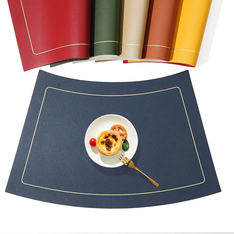

Double-sided PU Leather Solid Coaster Cushion Saucer Coffee Cup Dining Table Mug Modern Home Decoration Non-slip Kitchen Tools