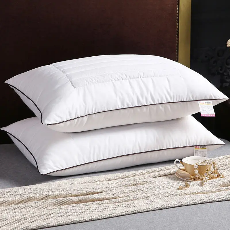 

New high-quality five-star hotel buckwheat shell dual-use cervical gift pillow pure white pillow sleep aid pillow soft pillow