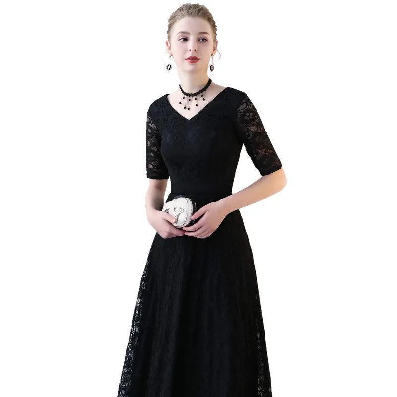 Платье для матери невесты N1127 винтажное черное кружевное платье подружки