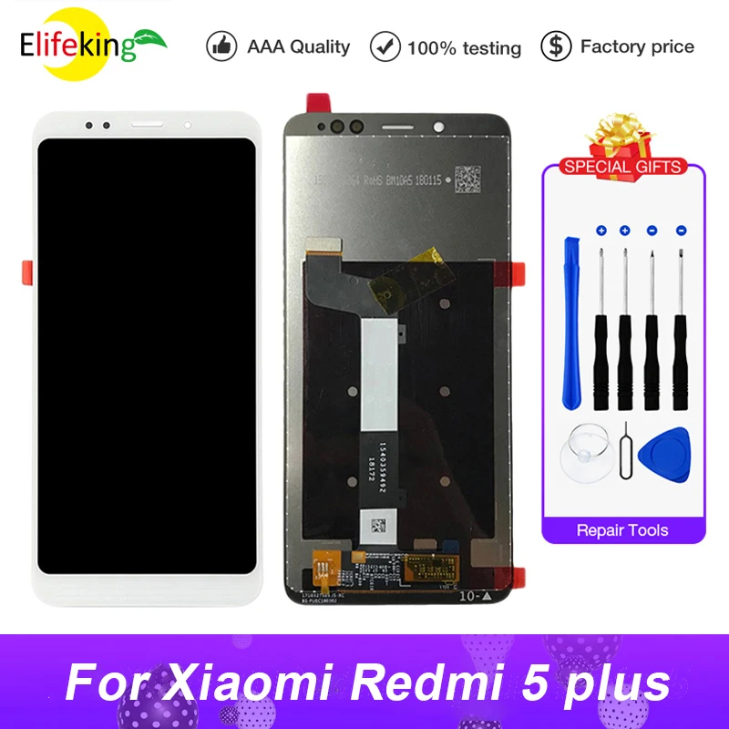 Оригинальный ЖК-дисплей для Xiaomi Redmi 5 Plus MEG7 сенсорный экран для Redmi 5 Plus сменный экран с рамкой дигитайзер в сборе