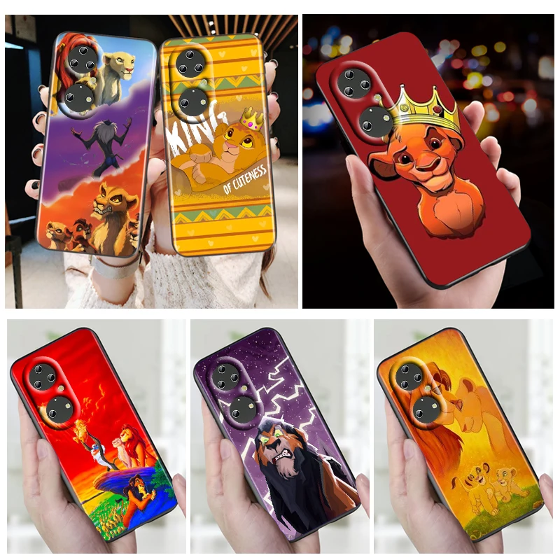 

The Lion King Disney Phone Case For Huawei P50 P40 P30 P20 Lite 5G Nova Y70 Plus 9 SE Pro 5T Y9S Y9 Prime Y6 2019 Black