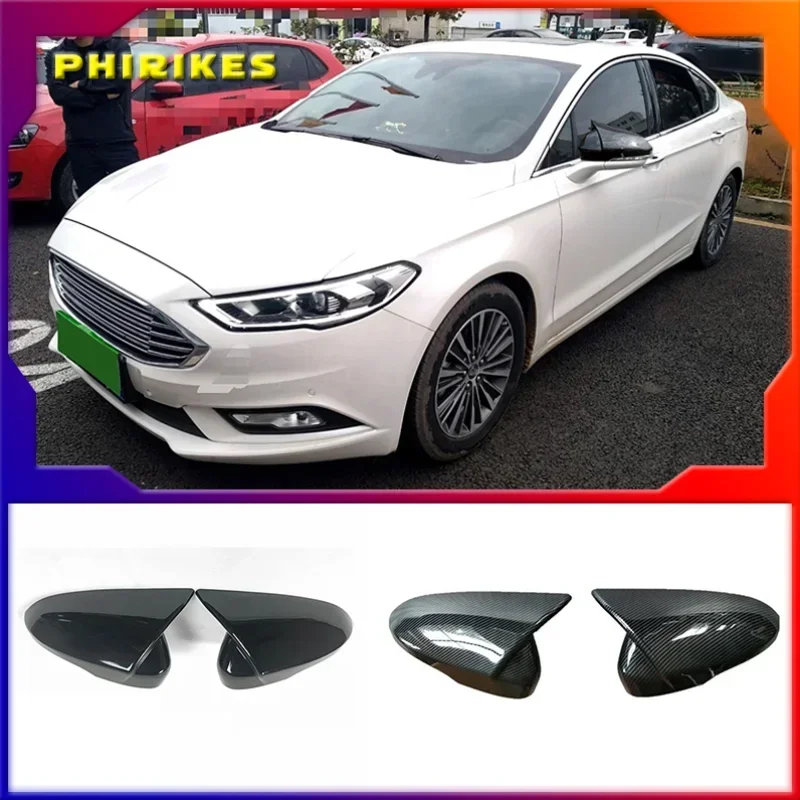 Черные Зеркальные крышки с боковым крылом для FORD MONDEO MK5 2014-2019 MKV 5 крышек 2015 2016 2017 2018