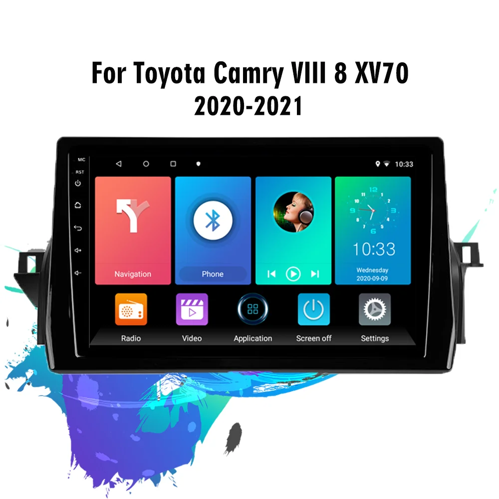 

4G Carplay For Toyota Camry VIII 8 XV70 2020-2021 Car Multimedia Video Player 2 DIN 10.1 Inch Navigation GPS Android Head Unit