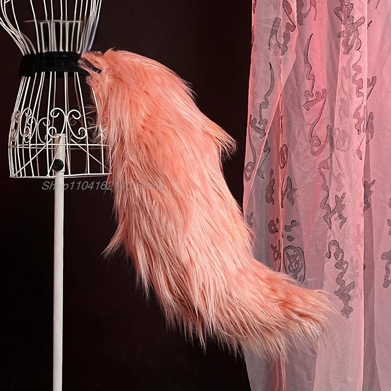 Honkai Star Rail Jiaoqiu Game Косплей Уши Головные Уборы Хвост Парик Розовые Длинные Волосы