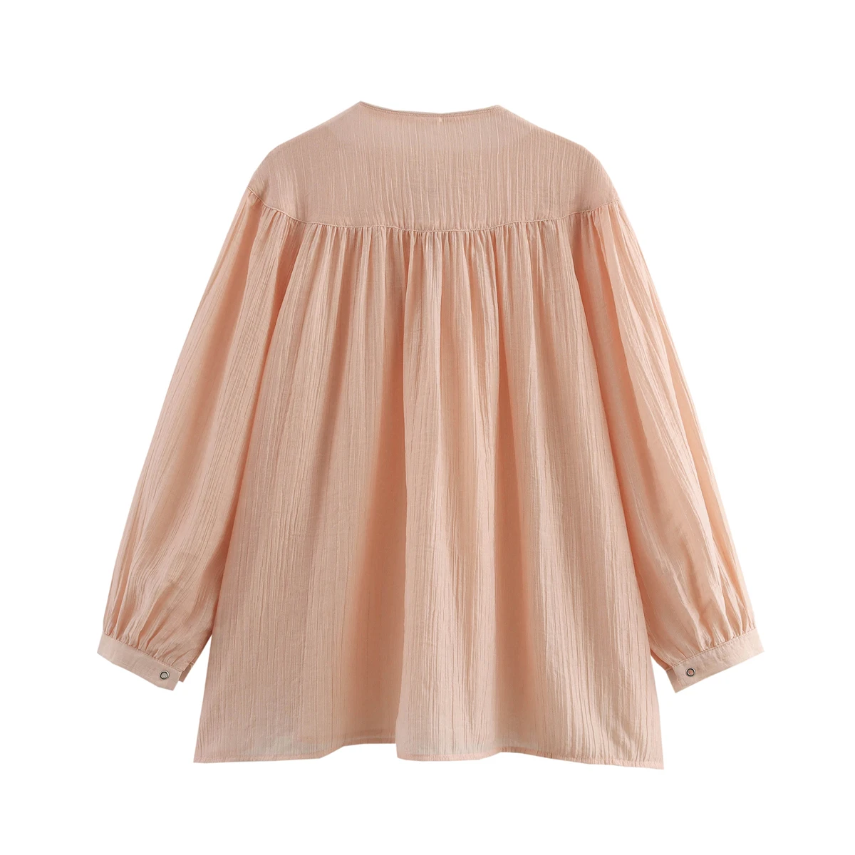 TRAFZA женская повседневная рубашка на шнурке свободная весна-лето 2025 новая офисная