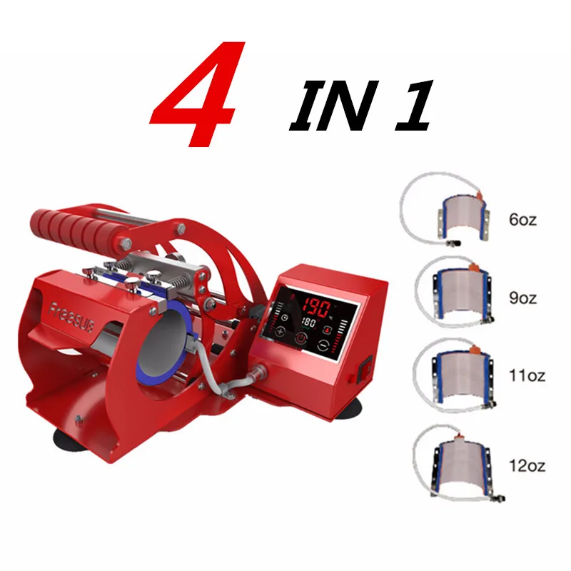 Фотокружка 4 в 1 сублимационная машина кружки для чашек 6 унций/9 унций/11 унций/12