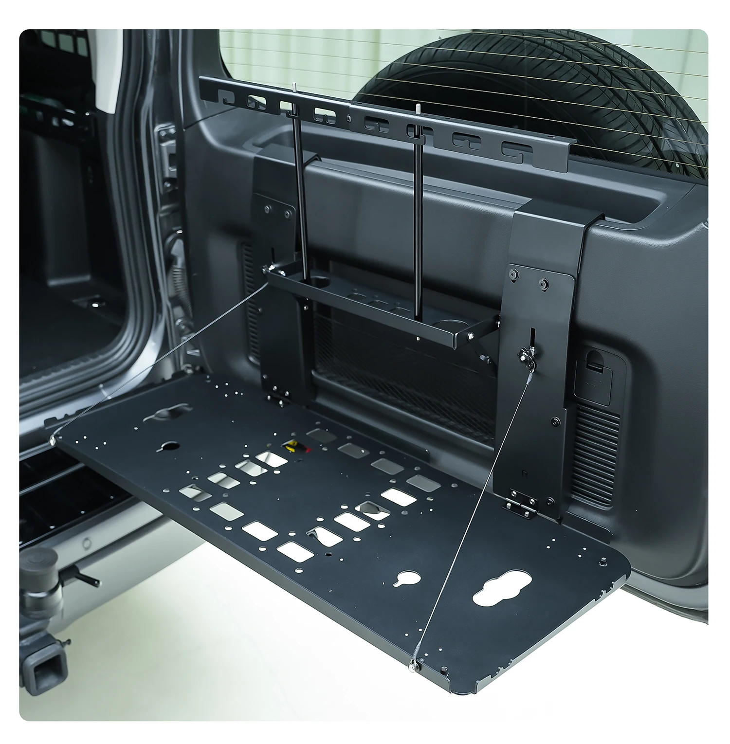 

Для Haval H9 2024 2025 стеллаж для хранения задней двери, складной стол, панель, удлинители багажника, многофункциональный автомобильный органайзер