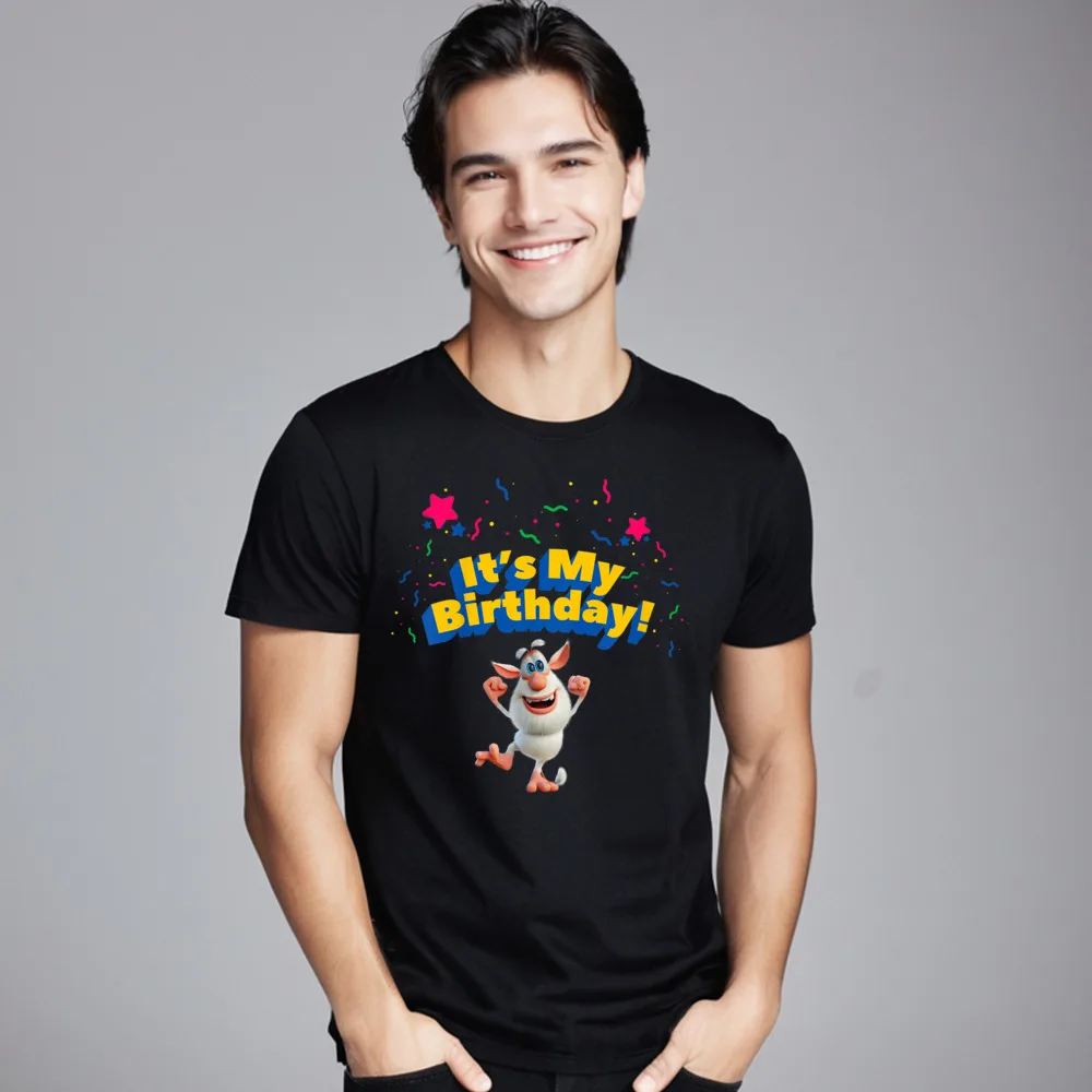 Crewneck Kids Smiling Booba Blue Its Pure Cotton Female T Shirts Lose Short Sleeve Tops &amp Tees Classic Family Tee