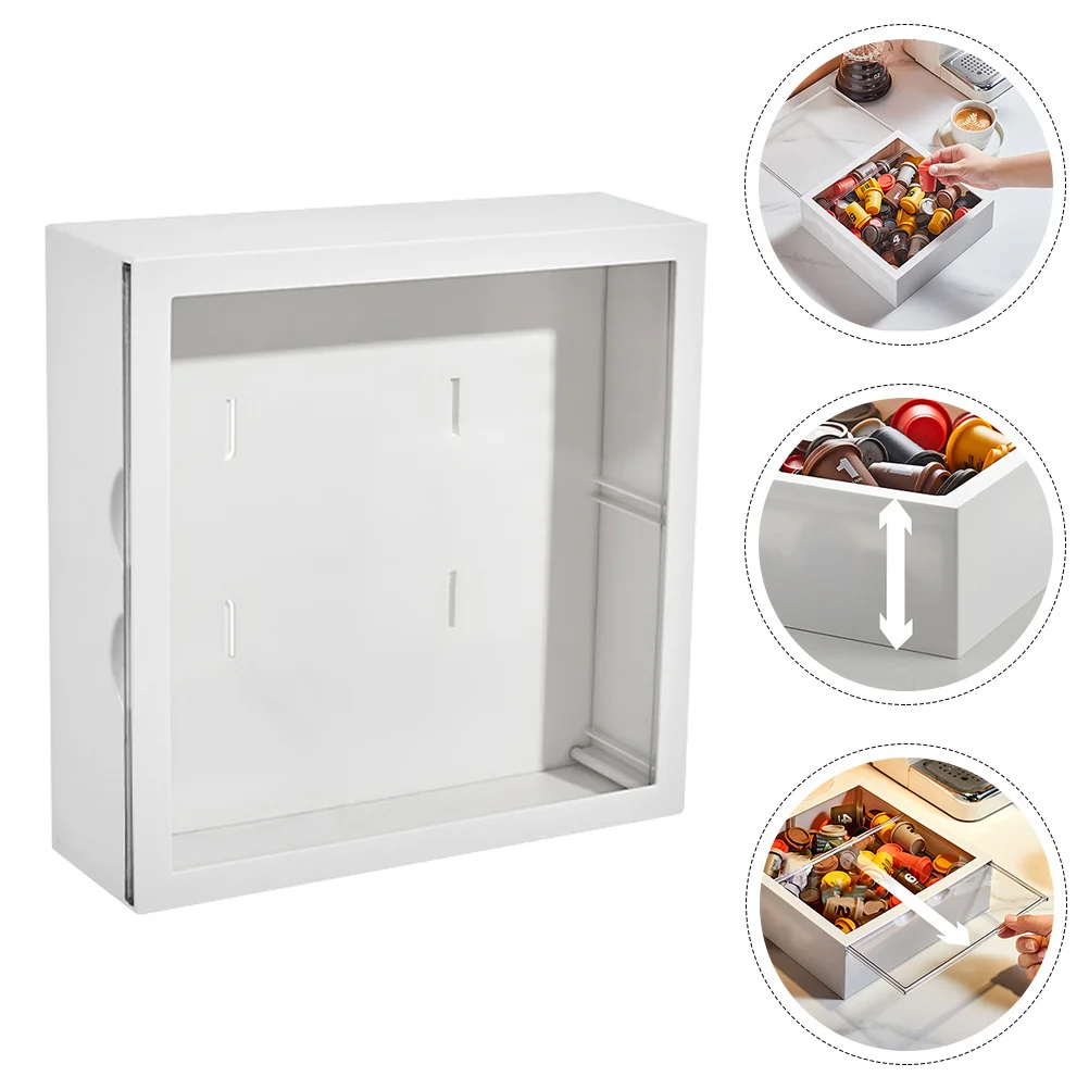 

Coffee Photo Frame Wall Hanging Storage Box Transparent Toy Storage Box