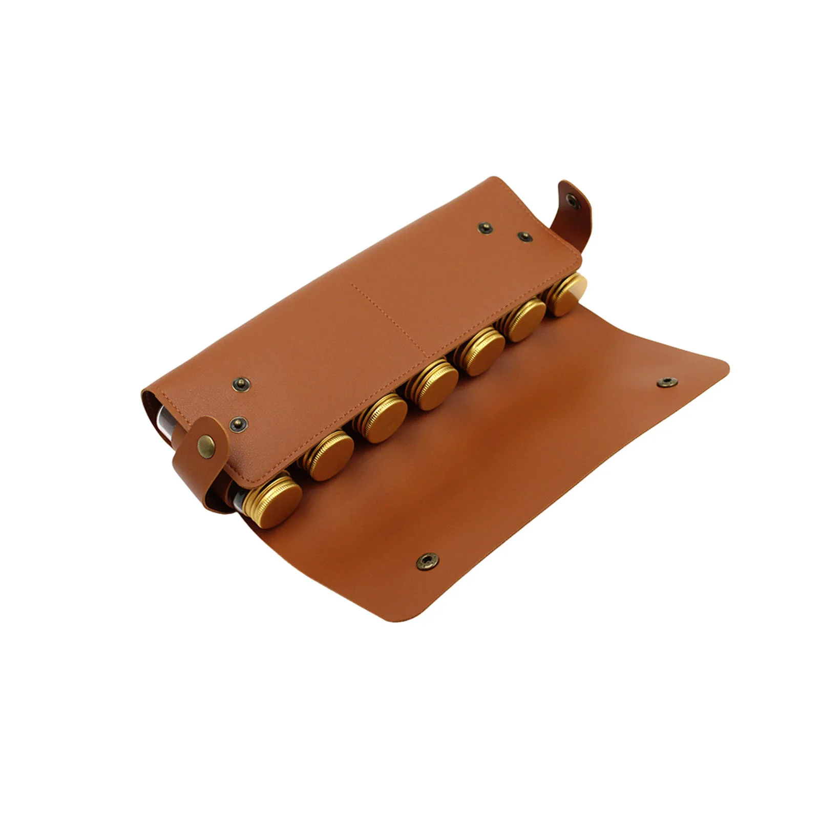 

Portable Travel Seasoning Bag With 7pcs Mini Condiment Jars Camping Spice Holder Kit Portable Condiment Pots Spice Container