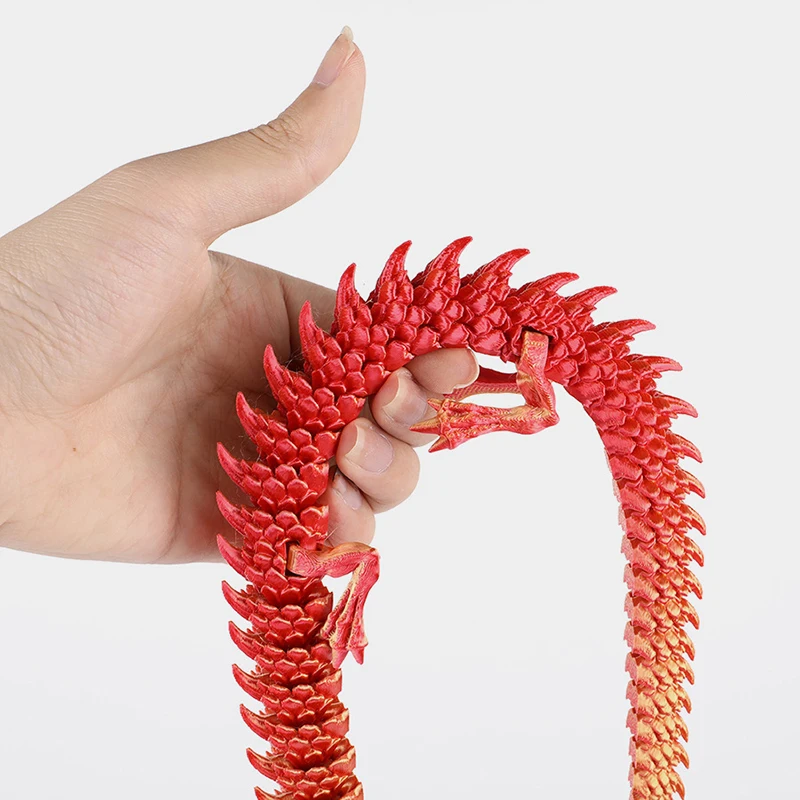 3D Печатный китайский дракон суставы которые могут двигаться украшения для дома
