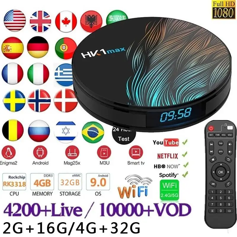 

ТВ-приставка HK1 MAX, Android 2,4, 2 Гб + 16 ГБ, четырехъядерный процессор RK3328, ГГц/телефон, Wi-Fi, приставка Google Play