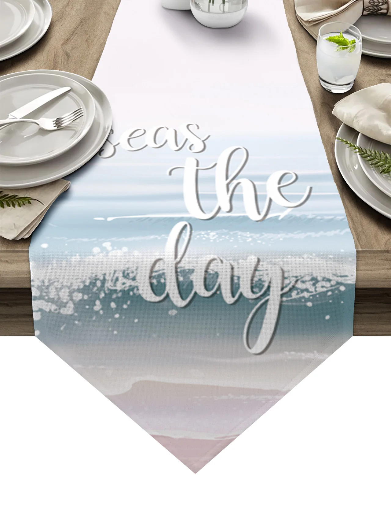 

Современное пляжное Современное украшение для дома с морскими волнами, скатерть для свадебной вечеринки, чехол для журнального столика, ск...